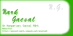 mark gacsal business card